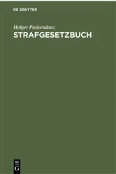 Book cover of Strafgesetzbuch (29th ed.) by Holger Preisendanz