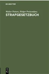 Book cover of Strafgesetzbuch by Walter Petters