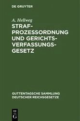 Book cover of Strafprozessordnung und Gerichtsverfassungsgesetz (10th ed.) by A. Hellweg