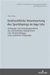 Book cover of Strafrechtliche Verantwortung des Sportdopings de lege lata by Martin Waßmer