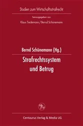 Book cover of Strafrechtssystem und Betrug by Bernd Schünemann