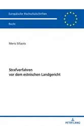 Book cover of Strafverfahren vor dem estnischen Landgericht by Meris Sillaots