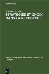 Book cover of Stratégies et choix dans la recherche by Unknown