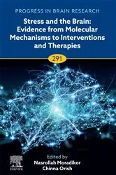 Book cover of Stress and The Brain: Evidence from Molecular Mechanisms to Interventions and Therapies by Nasrollah Moradikor