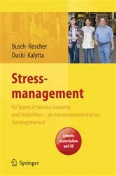 Book cover of Stressmanagement für Teams in Service, Gewerbe und Produktion - ein ressourcenorientiertes Trainingsmanual by Christine Busch