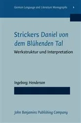 Book cover of Strickers Daniel von dem Blühenden Tal by Ingeborg Henderson
