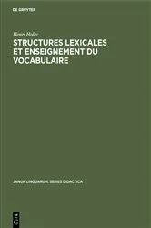 Book cover of Structures lexicales et enseignement du vocabulaire by Unknown