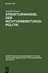 Book cover of Strukturwandel der Nichtverbreitungspolitik by Joachim Krause