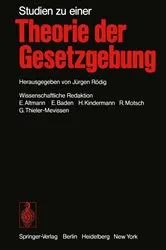 Book cover of Studien zu einer Theorie der Gesetzgebung by J. Rödig