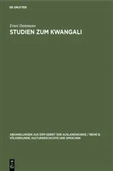 Book cover of Studien zum Kwangali by Ernst Dammann