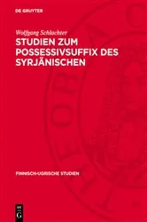 Book cover of Studien zum Possessivsuffix des Syrjänischen by Wolfgang Schlachter
