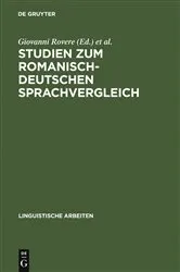 Book cover of Studien zum romanisch-deutschen Sprachvergleich by Giovanni Rovere
