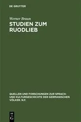Book cover of Studien zum Ruodlieb by Werner Braun