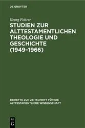 Book cover of Studien zur alttestamentlichen Theologie und Geschichte (1949–1966) by Georg Fohrer