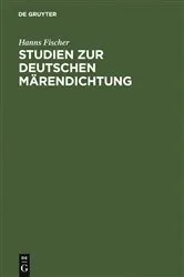 Book cover of Studien zur deutschen Märendichtung (2nd ed.) by Hanns Fischer