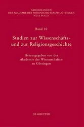 Book cover of Studien zur Wissenschafts- und zur Religionsgeschichte by Akademie der Wissenschaften