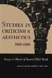 Book cover of Studies in Criticism and Aesthetics, 1660-1800 by Unknown