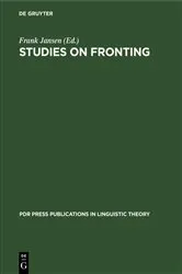 Book cover of Studies on Fronting by Unknown
