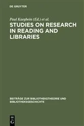Book cover of Studies on research in reading and libraries by Paul Kaegbein