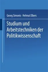 Book cover of Studium und Arbeitstechniken der Politikwissenschaft by Georg Simonis