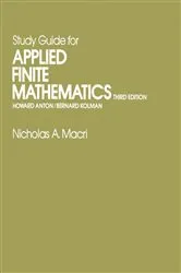 Book cover of Study Guide for Applied Finite Mathematics (3rd ed.) by Unknown