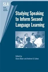 Book cover of Studying Speaking to Inform Second Language Learning by Diana Boxer