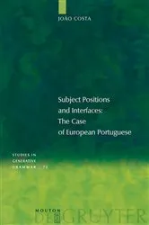 Book cover of Subject Positions and Interfaces by João Costa