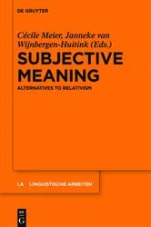 Book cover of Subjective Meaning by Cécile Meier
