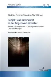 Book cover of Subjekt und Liminalitaet in der Gegenwartsliteratur by Henrieke Stahl