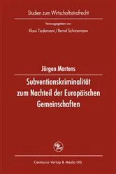 Book cover of Subventionskriminalität zum Nachteil der Europäischen Gemeinschaften by Unknown