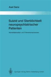Book cover of Suizid und Sterblichkeit neuropsychiatrischer Patienten by Axel Genz