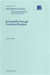 Book cover of Summability Through Functional Analysis by Unknown