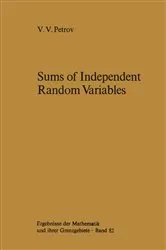 Book cover of Sums of Independent Random Variables by V.V. Petrov