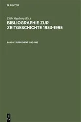 Book cover of Supplement 1990–1995 by Institut für Zeitgeschichte