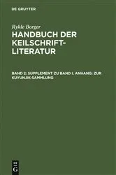 Book cover of Supplement zu Band I. Anhang: Zur Kuyunjik-Sammlung by Rykle Borger