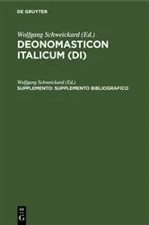 Book cover of Supplemento bibliografico by Wolfgang Schweickard