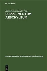 Book cover of Supplementum Aeschyleum by Hans Joachim Mette