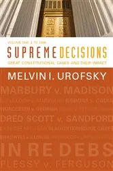 Book cover of Supreme Decisions, Volume 1 by Melvin I. Urofsky