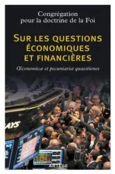 Book cover of Sur les questions économiques et financières by Congrégation pour la doctrine de la Foi