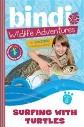 Book cover of Surfing with Turtles by Bindi Irwin