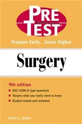 Book cover of Surgery: PreTest Self-Assessment and Review (9th ed.) by Peter L. Geller