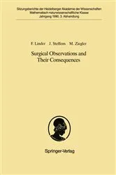 Book cover of Surgical Observations and Their Consequences by Fritz Linder