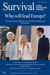Book cover of Survival: October–November 2024 by The International Institute for Strategic Studies (IISS)