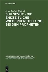 Book cover of Suv sevut - die endzeitliche Wiederherstellung bei den Propheten by Ernst Ludwig Dietrich