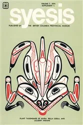 Book cover of Syesis: Vol. 7, Supplement 1 by The Royal British Columbia Museum