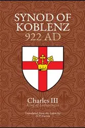 Book cover of Synod of Koblenz by Charles III the Simple
