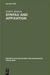 Book cover of Syntax and affixation by Unknown