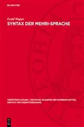Book cover of Syntax der Mehri-Sprache by Ewald Wagner
