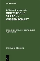 Book cover of Syntax, I. Einleitung. Die Flexibilien by Wilhelm Brandenstein