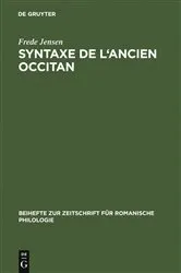 Book cover of Syntaxe de l'ancien occitan by Frede Jensen
